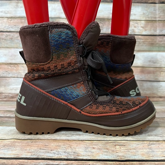 Sorel Brown Tivoli Ankle Boots, brown with multicolor - Picture 7 of 14